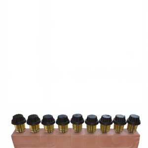 חנוכיה מבטון פולימרי אדום חמרה