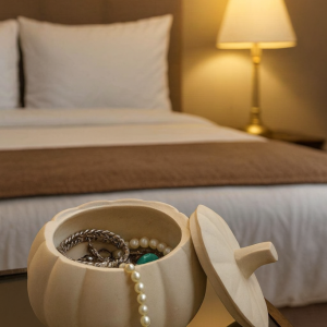 כלי בצורת דלעת + מכסה מבטון פולימרי