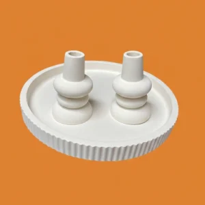 סט פמוטים +מגש עגול מאבן ירושלמי